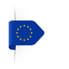 EU Sticker Pfeil mit Schatten - Europäische Flagge