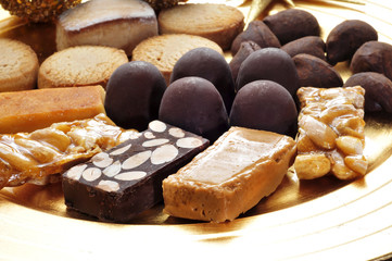turron, mantecados and polvorones, typical christmas sweets in S