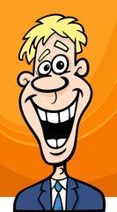 happy man cartoon illustration