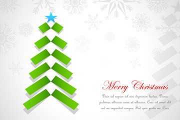 vector illustration of paper strip Christmas Tree