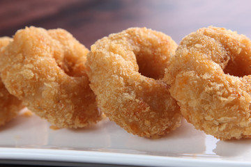 Deep fried shrimp donut