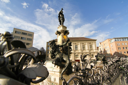Prachtbrunnen in Augsburg.