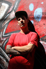 Rapper an der Wand