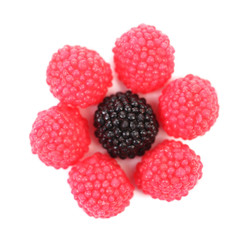 Jelly fruits in form of berries