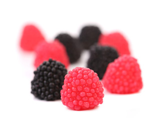 Jelly fruits in form of berries