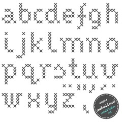 wyszywany alfabet małe litery © demonique
