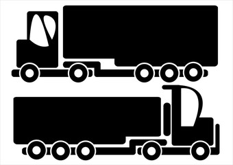 trucks car icons isolated on white background