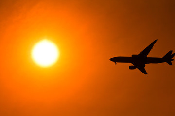 Aircraft in the sunset