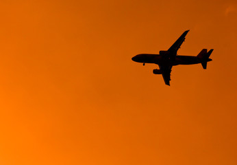 Aircraft in the sunset