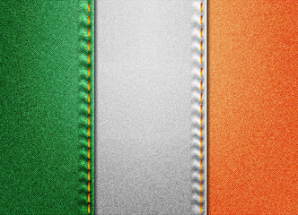 Fototapeta premium Denim Ireland flag