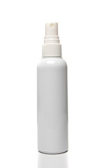 White spray bottle on White background