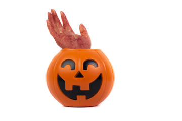 halloween pumpkin isolated on white