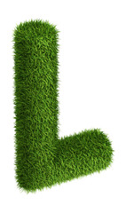 Natural grass letter L