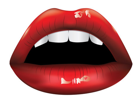 Beautiful red lips
