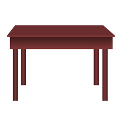 Wooden table isolated illustration