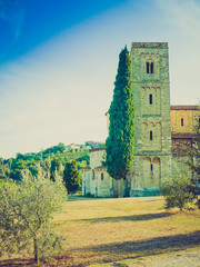 Sant Attimo Abbey, Italy retro looking
