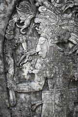Fototapeta na wymiar Ancient Mayan stone reliefs