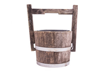 empty wooden bucket