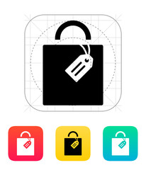 Shopping bag with label icon.