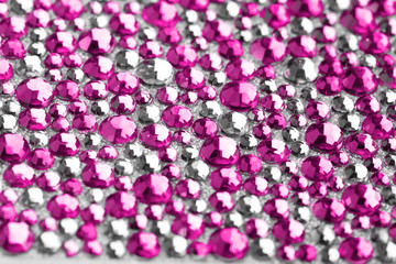 pink and silver texture with crystals
