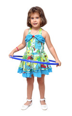 little girl with hula hoop