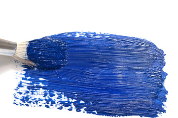Artists paint brush and paint