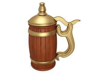 Toby jug isolated on white