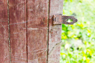 Old rusty door lock