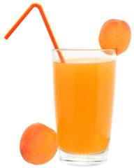 Apricot juice isolated
