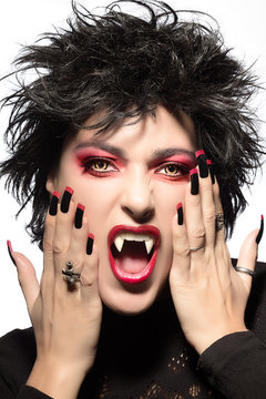 Beauty Gothic Girl. Vampire Makeup
