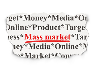 Marketing concept: Mass Market on Paper background
