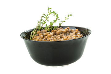 Backed lentils