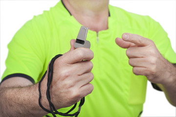 Referee With Whistle