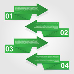 Infographics design template. Vector arrows