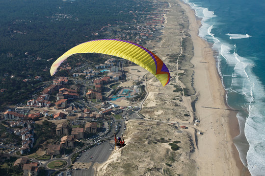 Paramoteur seignosse plage