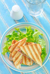 sandwiches with salad