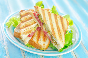 sandwiches with salad