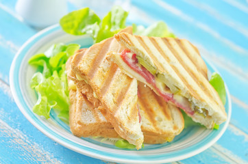 sandwiches with salad