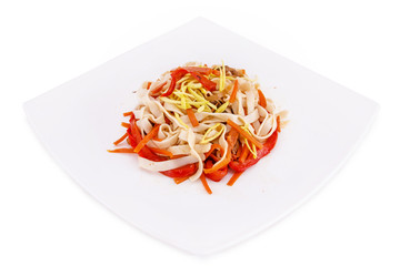 Pasta salad with capsicum