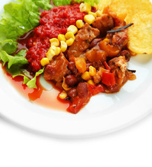Chili Corn Carne - traditional mexican food,