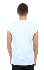 Handsome young man isolated on white