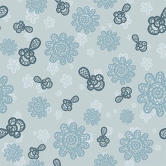 seamless pattern blue lace