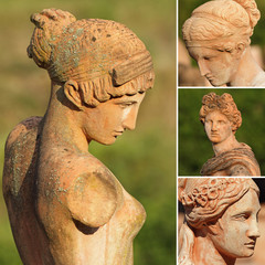 antique sculpture collage