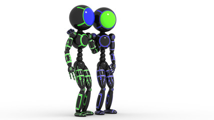 Two friends standing arm in arm #2