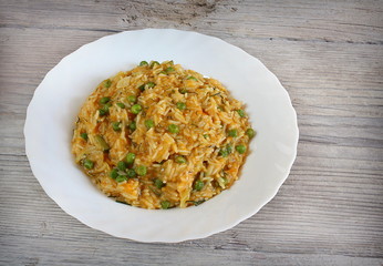 Risotto zucca e piselli