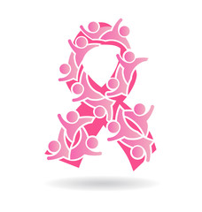 We are Strong Pink Ribbon Vector