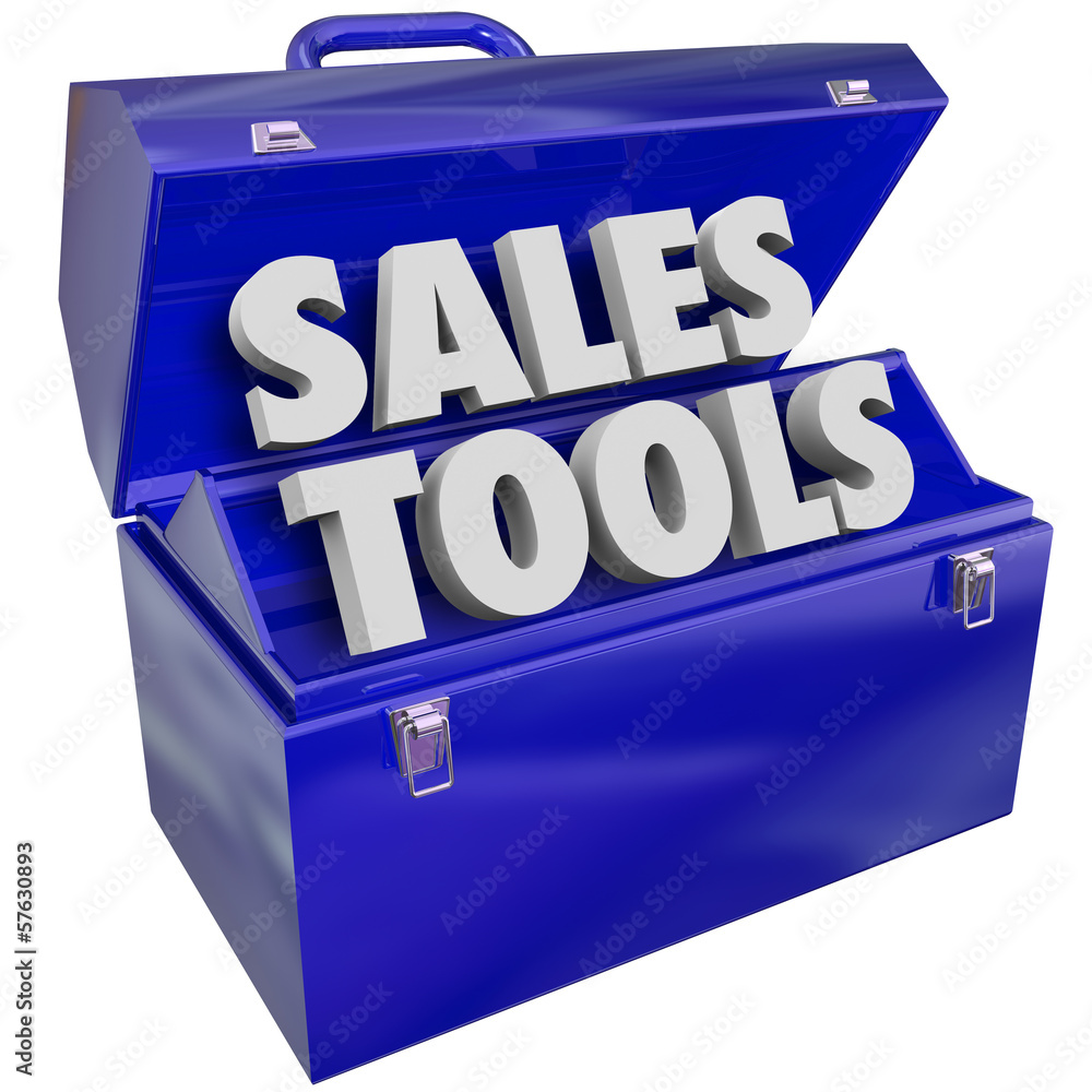 Wall mural sales tools words toolbox selling technique scheme