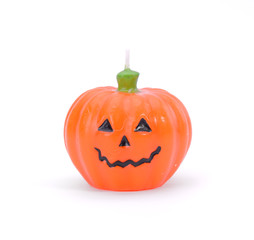 Halloween pumpkins candle