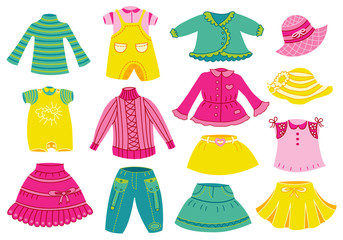 collection of children's clothing (coloring book)