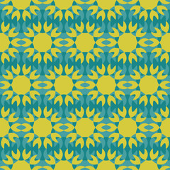 Abstract pattern with yellow elements